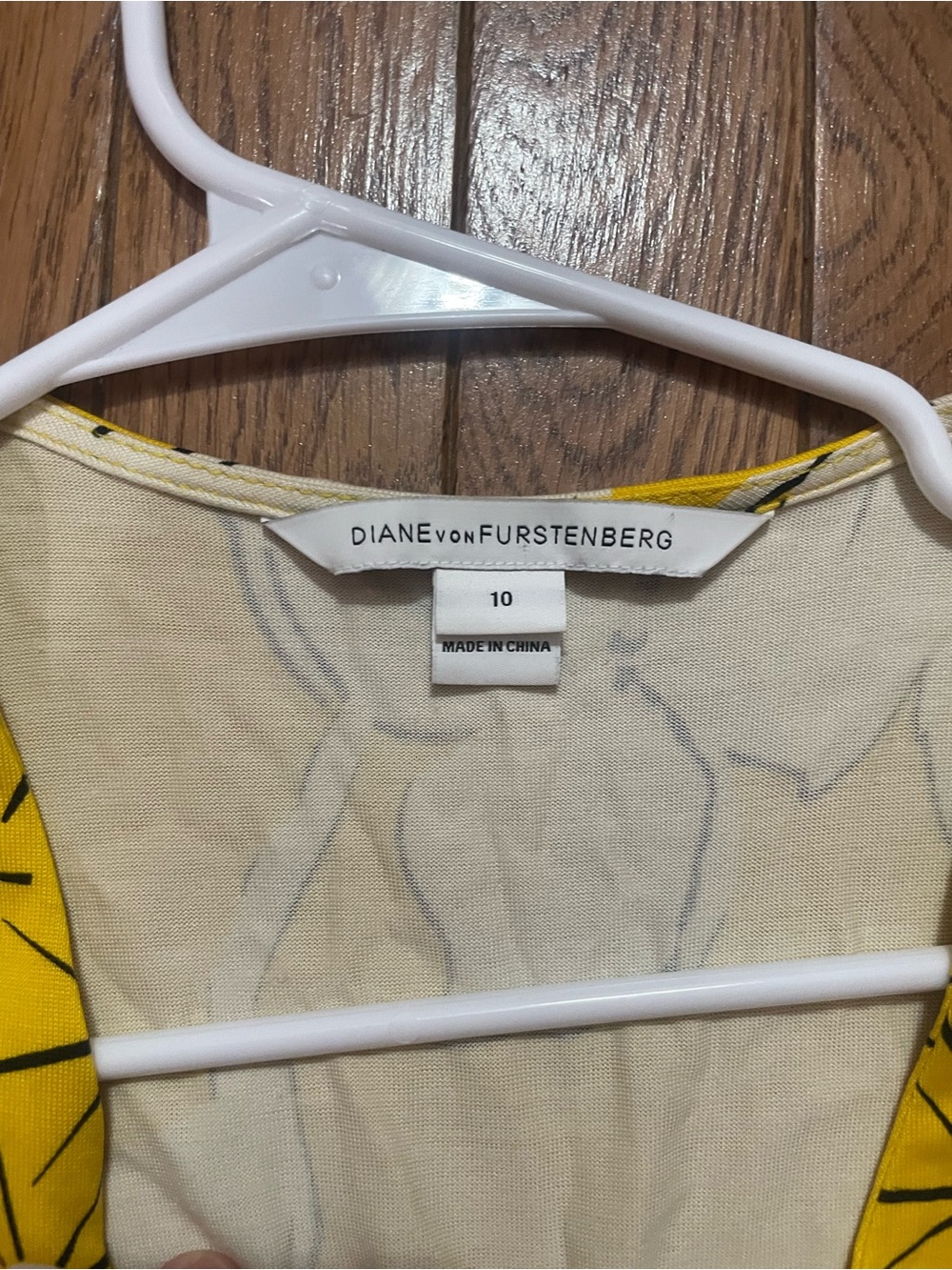 Diane Von Furstenberg Yellow and White Floral Wrap Dress - Picture 3 of 6
